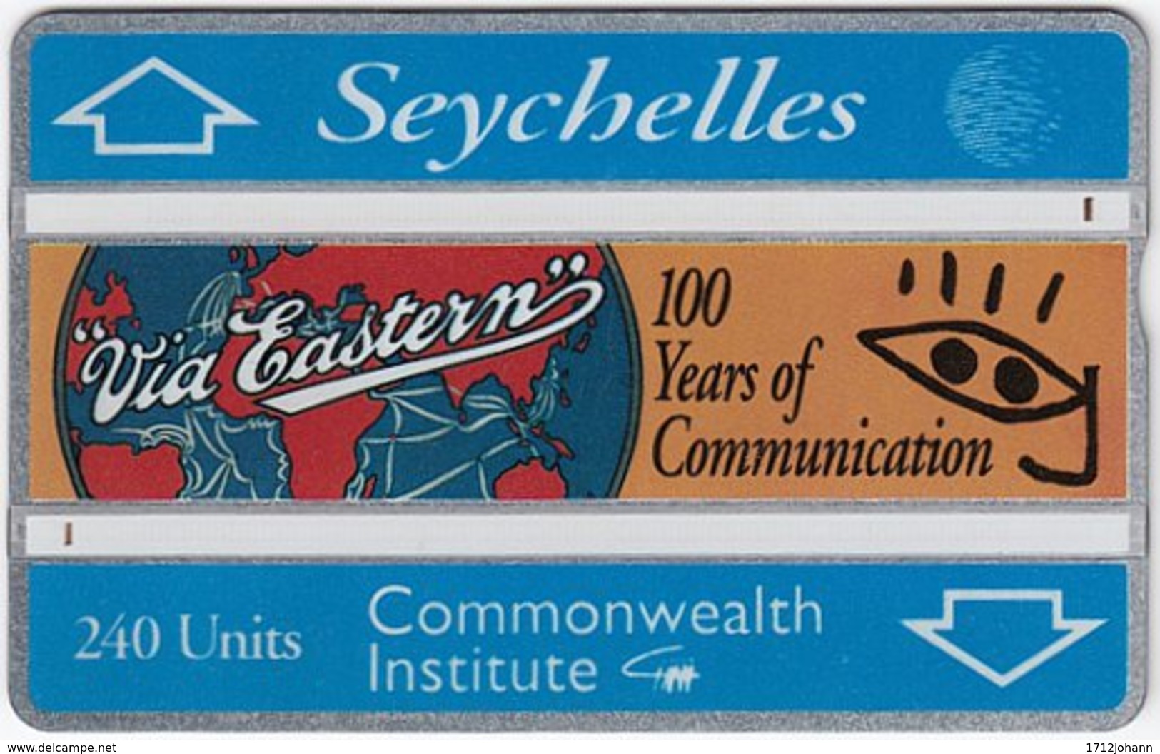 SEYCHELLES A-093 Holgram Telecom - Anniversary, Communication - 307A - Used - Seychelles