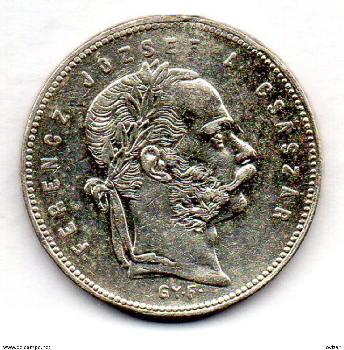 HUNGARY, 1 Forint, Silver, Year 1869, KM #449.2 - Hungary