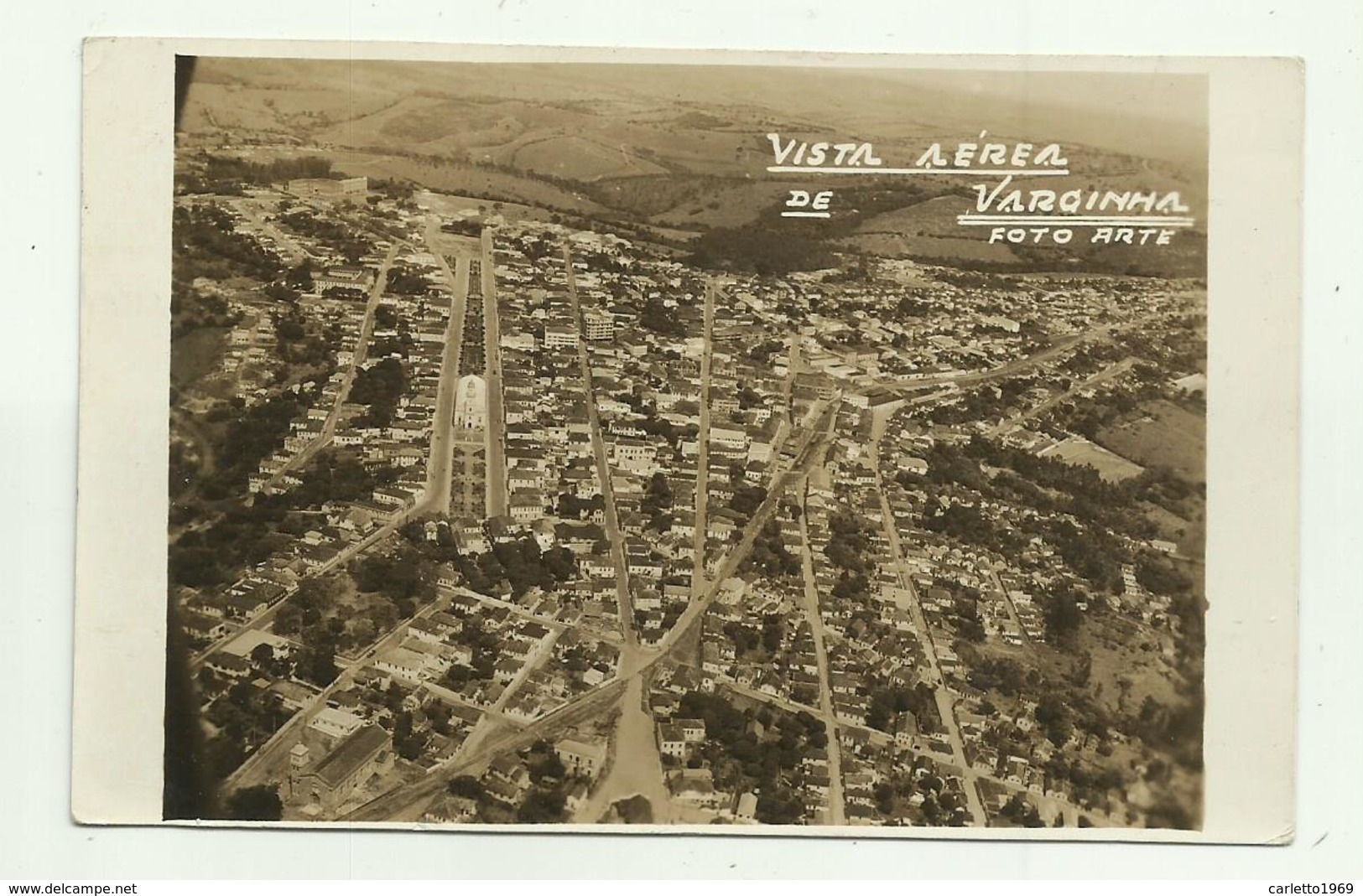 VISTA AEREA DE VARGINHA - FOTO ARTE 1958 - VIAGGIATA   FP - Belo Horizonte