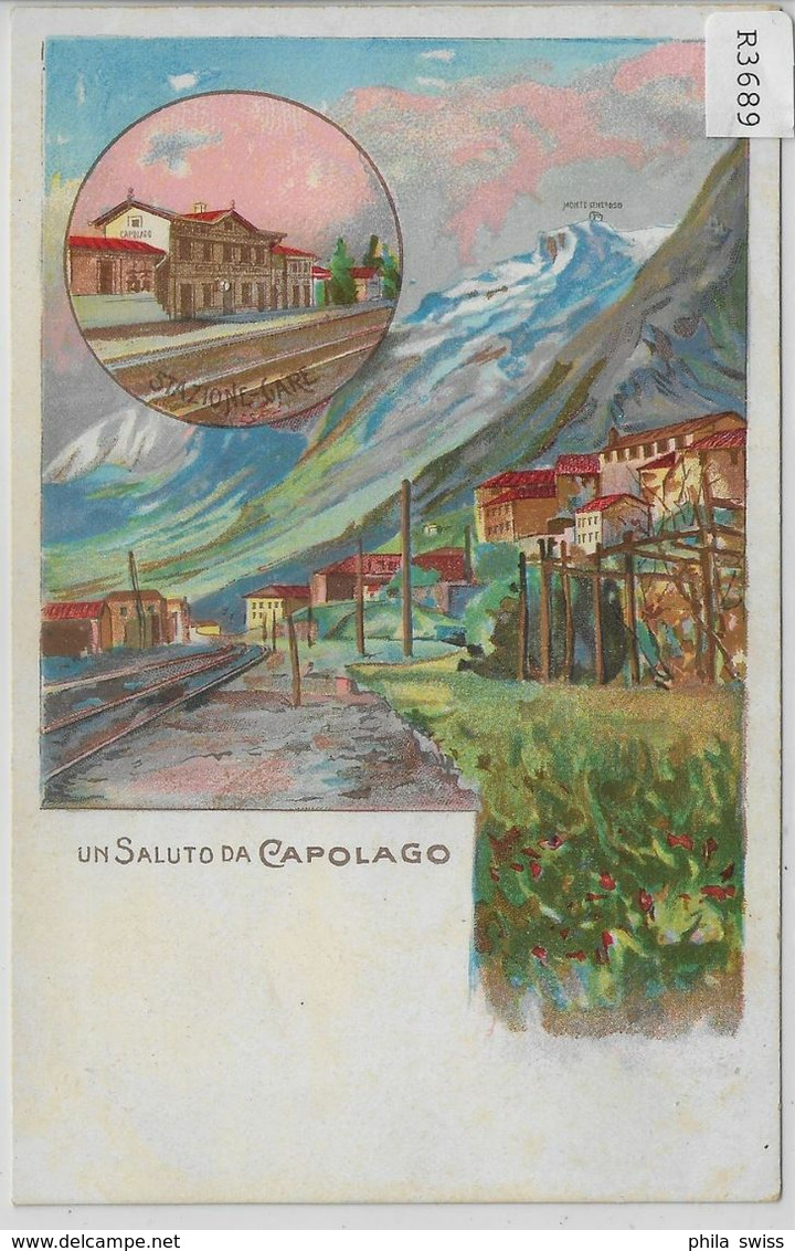 Un Saluto Da Capolago - Stazione-Gare - Litho - Capolago