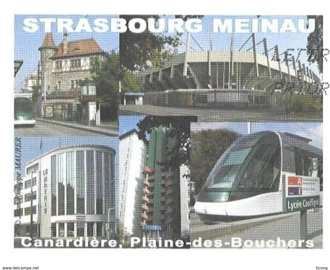 STRASBOURG BAS RHIN - STADE DE FOOTBALL, METRO, LE MATHIS.... PAP ENTIER POSTAL FLAMME  LA POSTE 2008, VOIR LES SCANNERS - Other & Unclassified