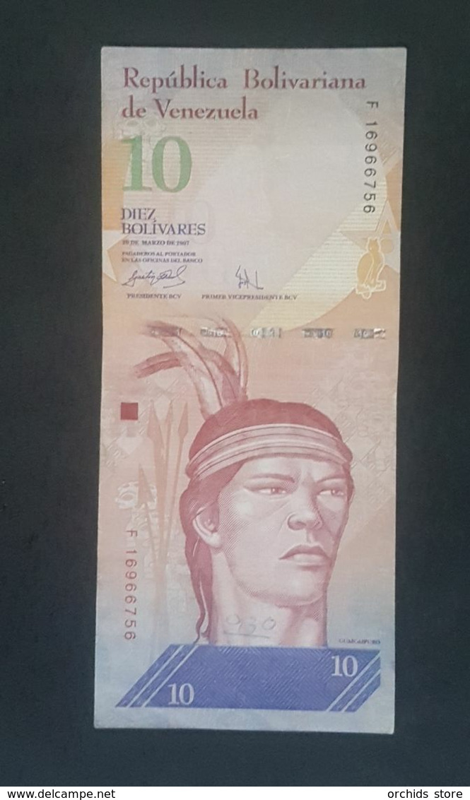 RS - Venezuela 10 Bolivares Banknote 2007 #F 16966756 - Venezuela