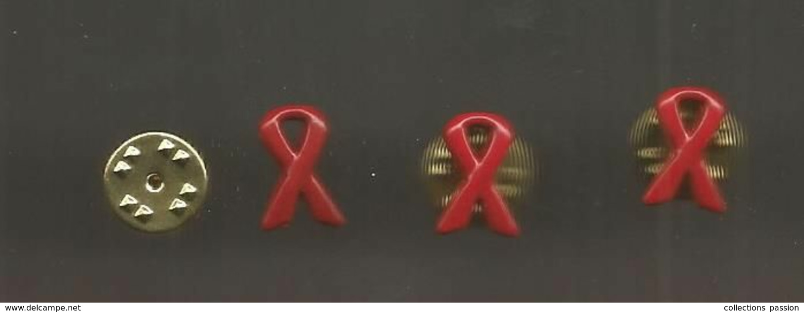 JC , Pin's , LUTTE CONTRE LE SIDA ,  LOT DE 3 PIN'S - Associations