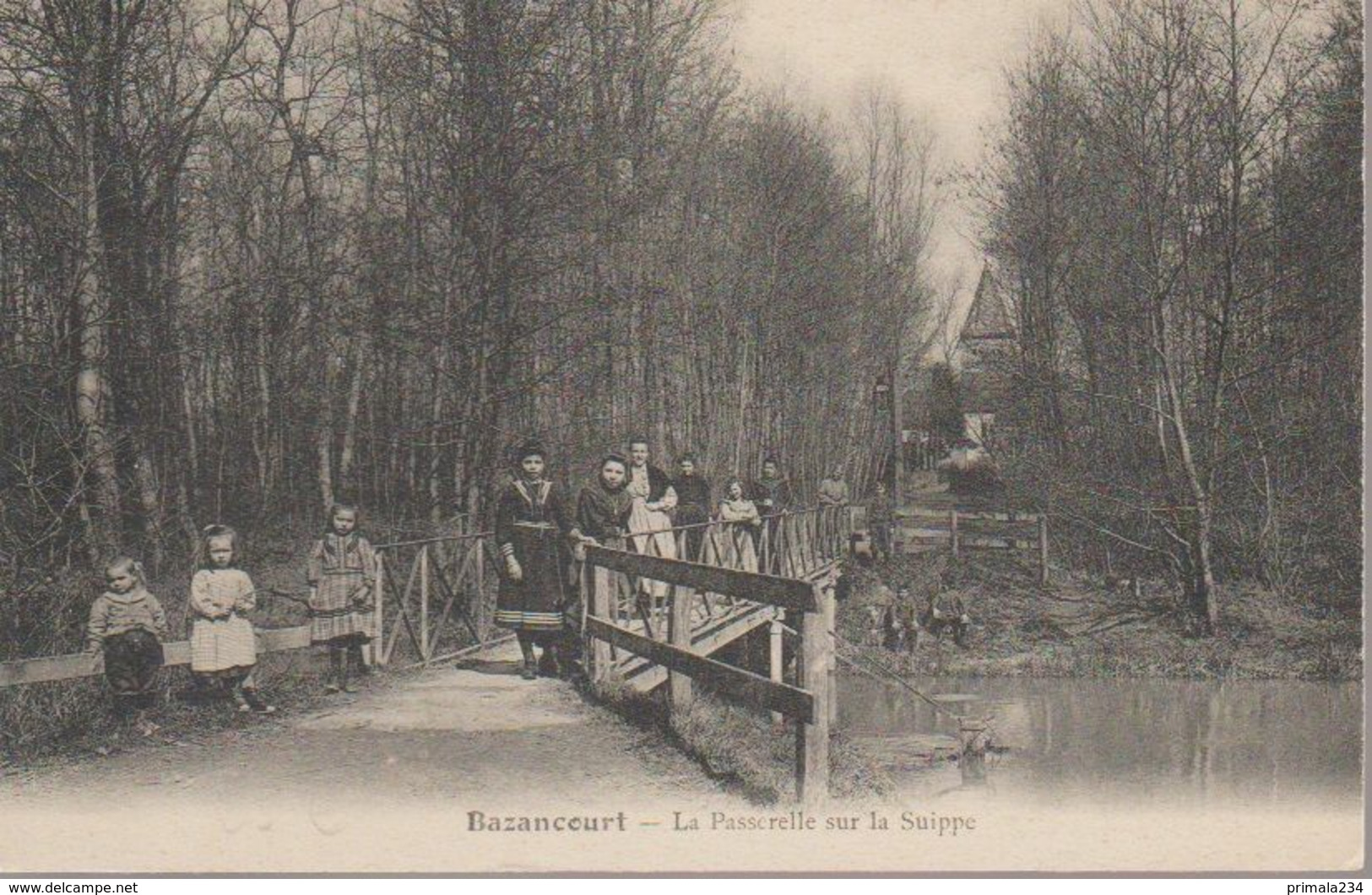 BAZANCOURT -LA PASSERELLE  SUR LA SUIPPE - Bazancourt