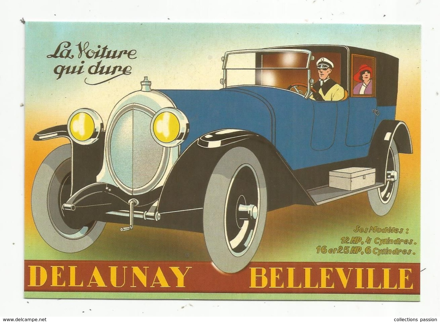 Cp , Collection LES ANCÊTRES DE L'AUTOMOBILE , Vierge  , DELAUNAY BELLEVILLE - Voitures De Tourisme