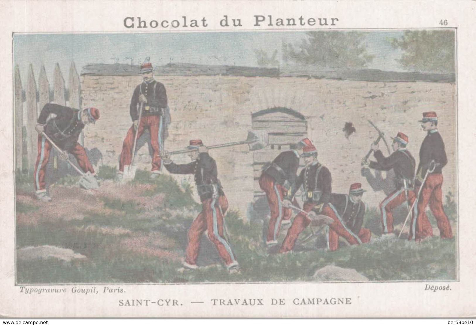 CHROMO   CHOCOLAT DU PLANTEUR   SAINT-CYR   TRAVAUX DE CAMPAGNE - Other & Unclassified