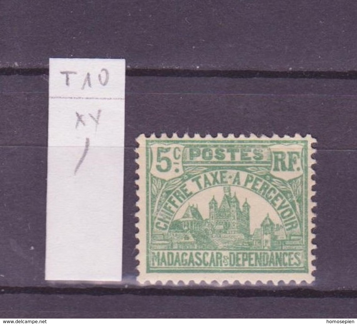 Madagascar - Madagaskar Taxe 1908-54 Y&T N°T10 - Michel N°T10 *** - 55c Palais Royal - Portomarken