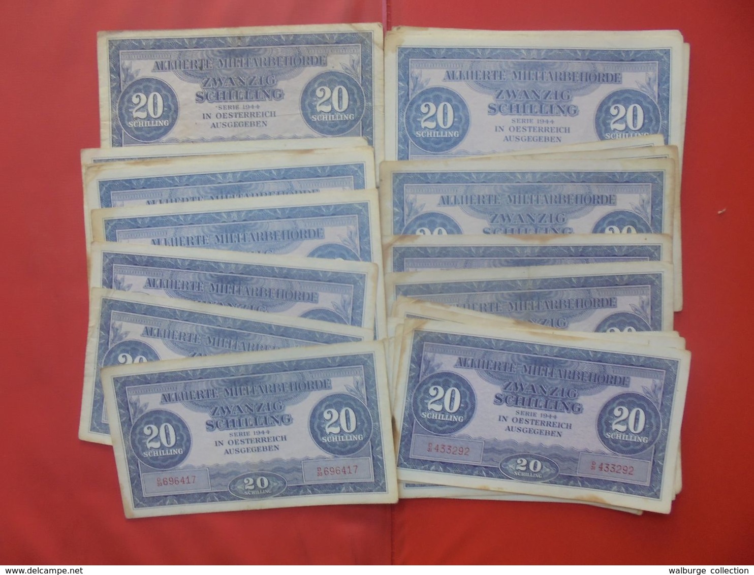 AUTRICHE 1944 ZONE ALLIEE LOT 31 BILLETS 20 SCHILLING CIRCULER - Mezclas - Billetes