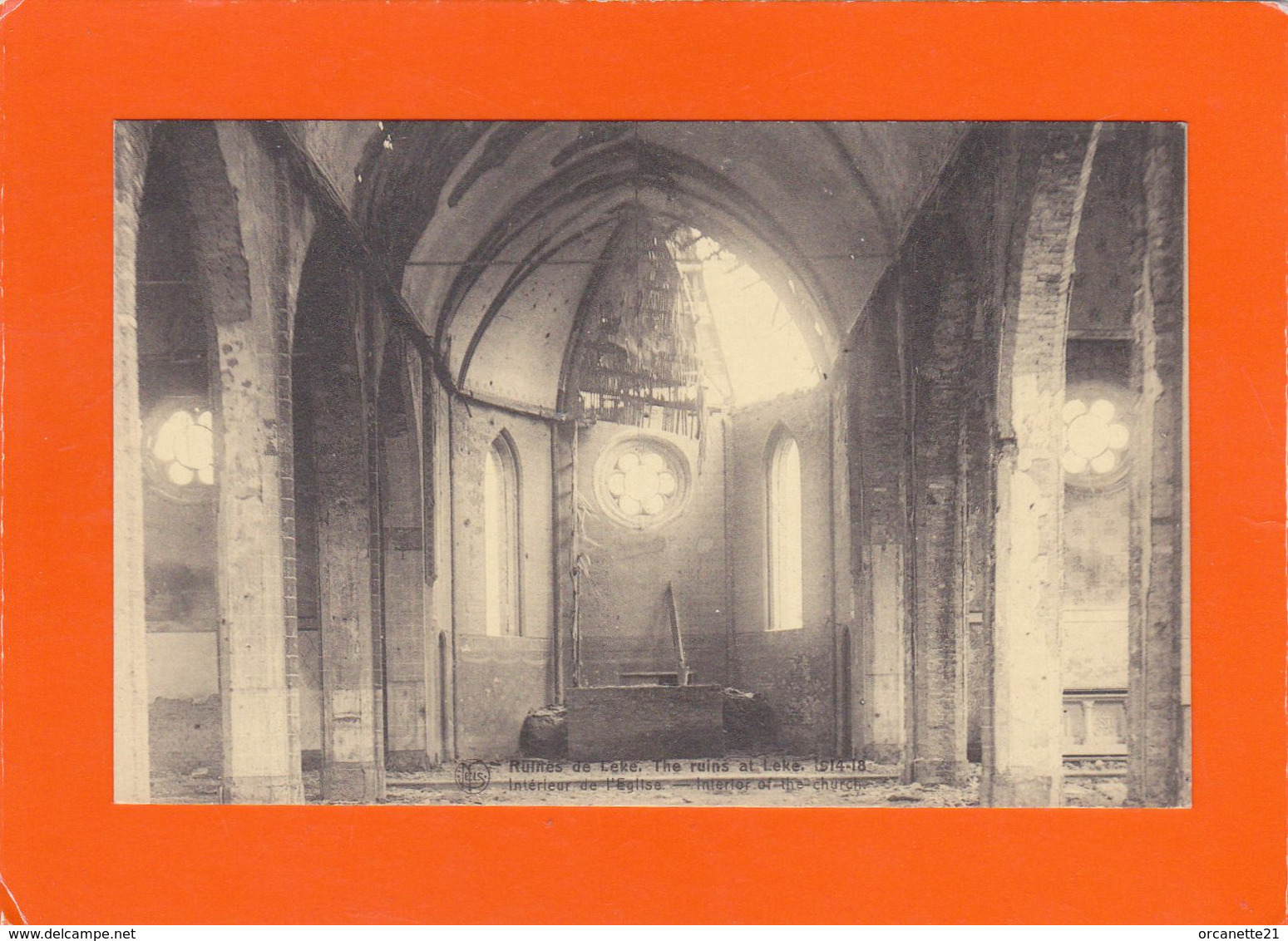 Ruines De Leke  -   Intérieur De L'Eglise - 1914-1918   (Dikmuide) - Altri & Non Classificati