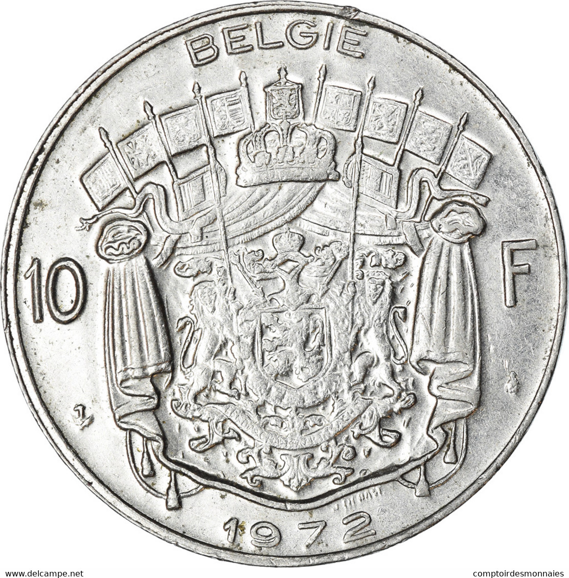 Monnaie, Belgique, 10 Francs, 10 Frank, 1972, Bruxelles, TTB, Nickel, KM:156.1 - 10 Frank