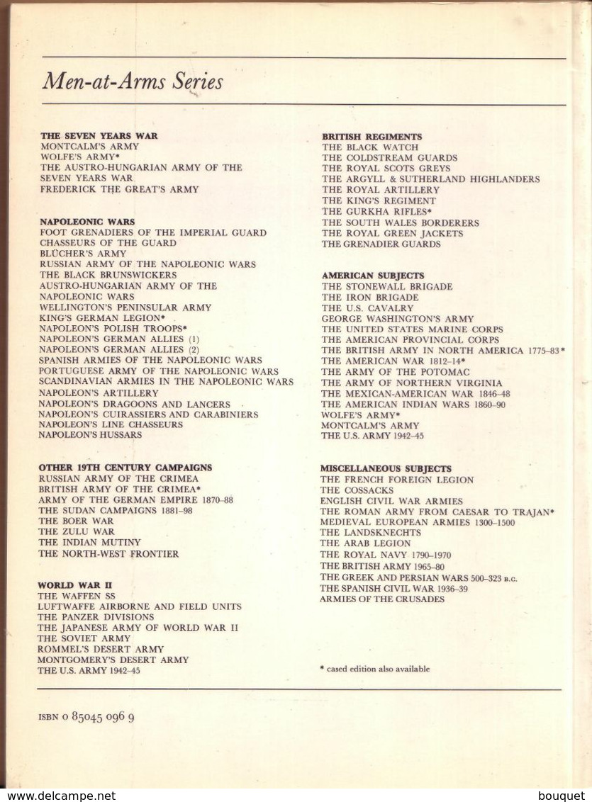 LIVRE - OSPREY - NAPOLEON'S CUIRASSIERS AND CARABINIERS , TEXT BY EMIR BUKHARI , COLOUR PLATES ANGUS MAC BRIDE - 1977 - Andere & Zonder Classificatie
