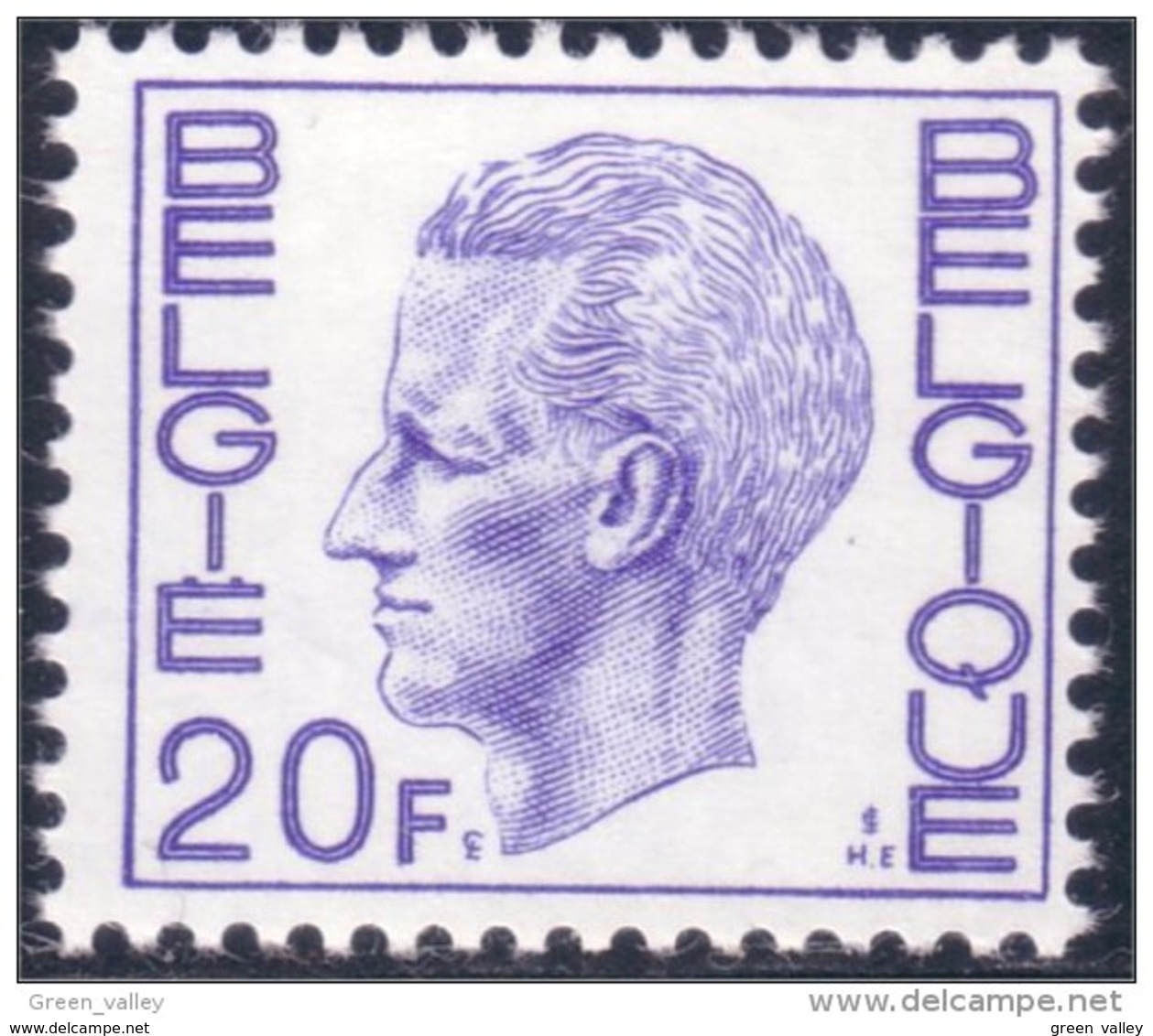 198 Belgium King Roi Baudoin Beaudoin 20f Luminescent MNH ** Neuf SC (BEL-267b) - Royalties, Royals