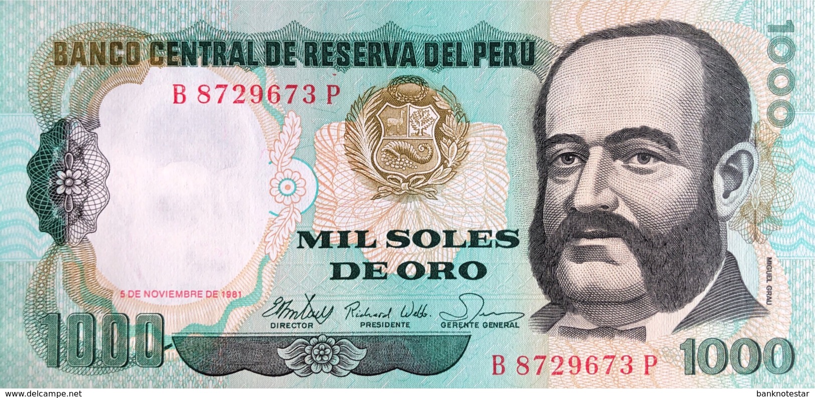 Peru 1.000 Soles De Oro, P-122 (5.11.1981) - UNC - Peru