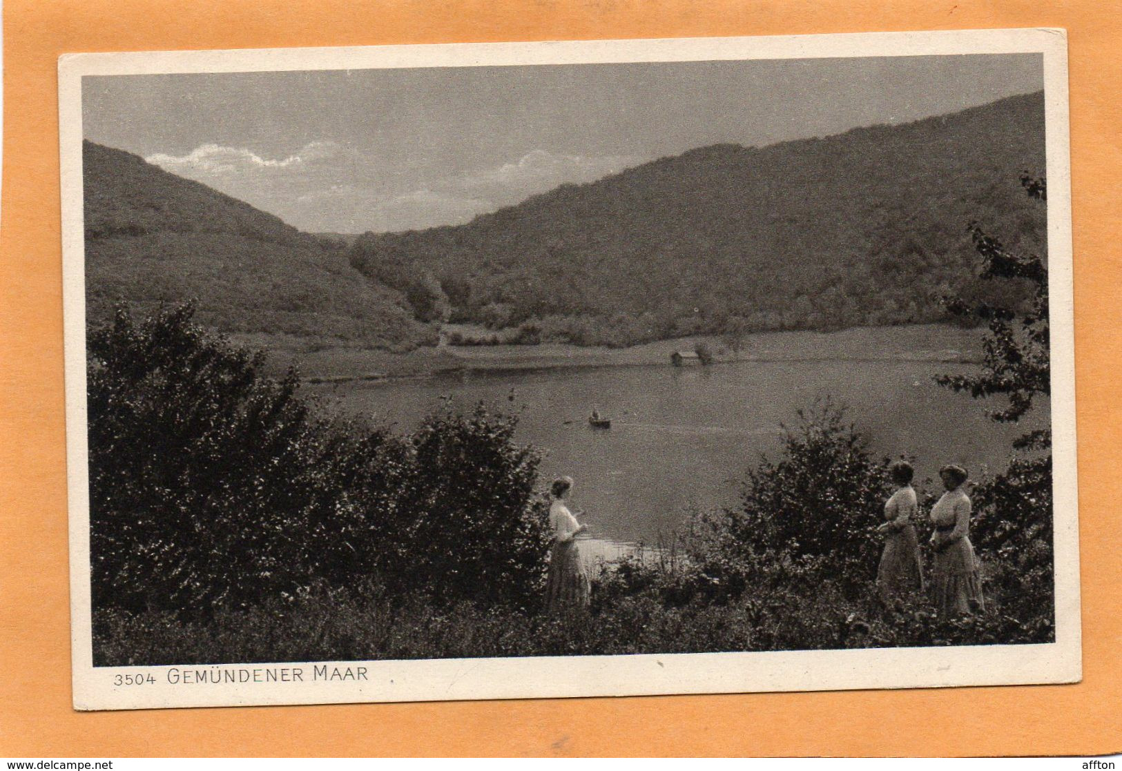 Daun Eifel Gemundener Maar Germany 1920 Postcard - Daun