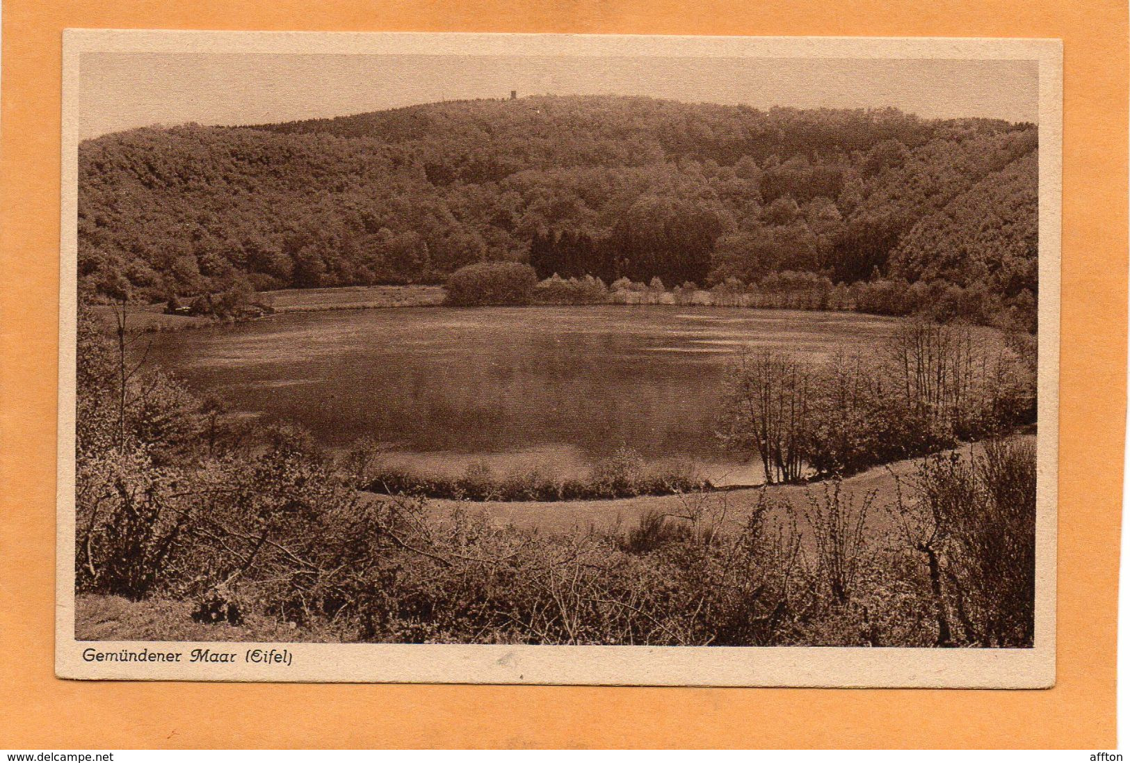 Daun Eifel Gemundener Maar Germany 1920 Postcard - Daun
