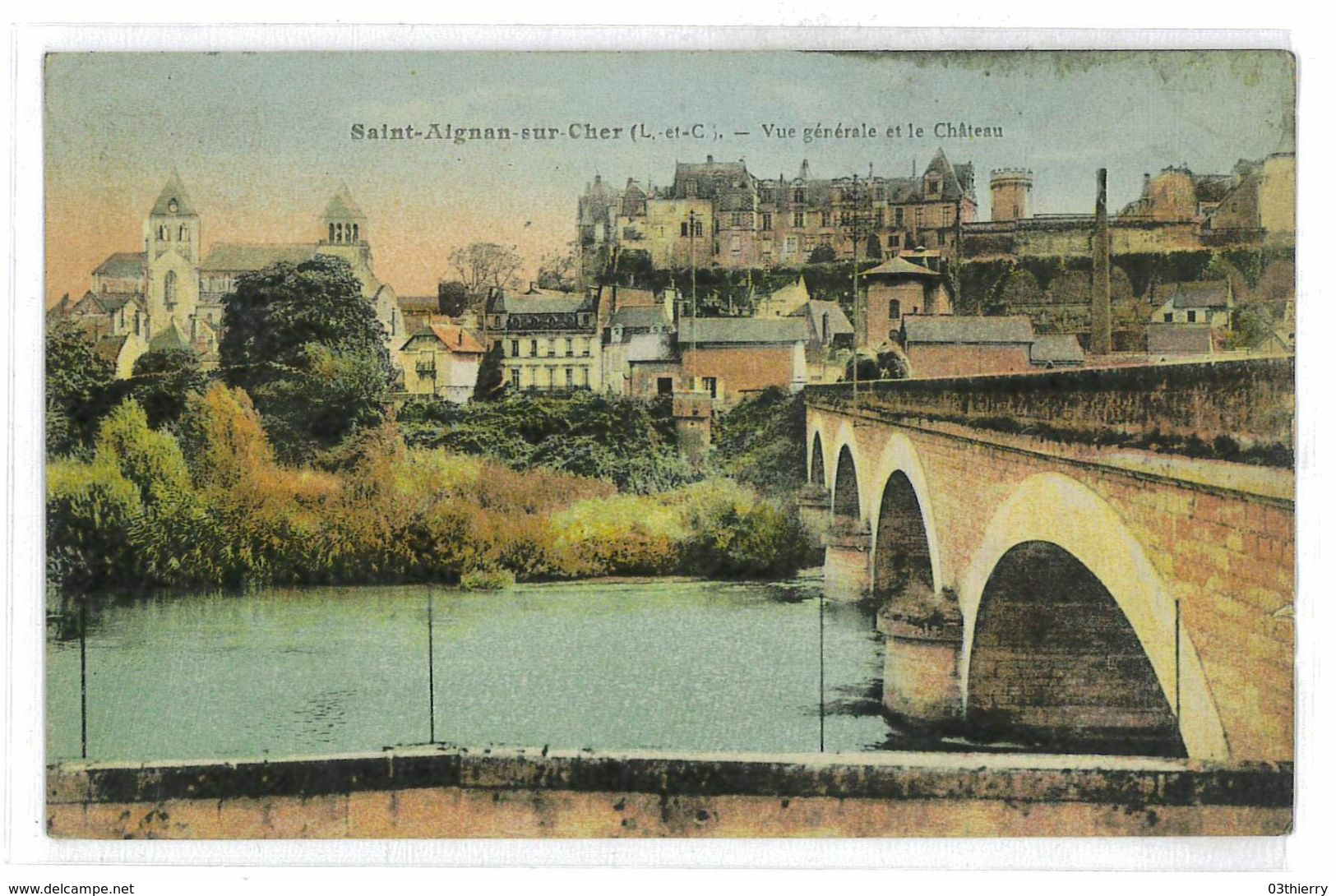 CPA 41 SAINT-AIGNAN-SUR-CHER VUE GENERALE ET LE CHATEAU - Saint Aignan