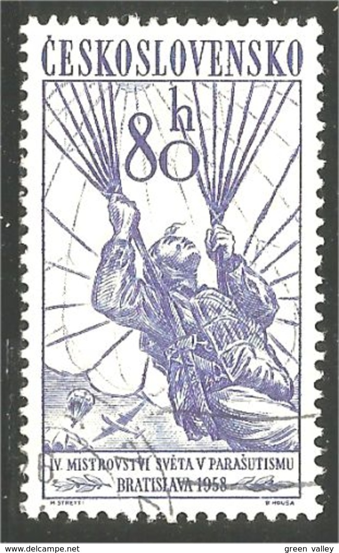 290 Czechoslovakia Parachute Sky Diver Fallschirm Paracaídas Paracadute Parachutiste (CZE-240) - Fallschirmspringen