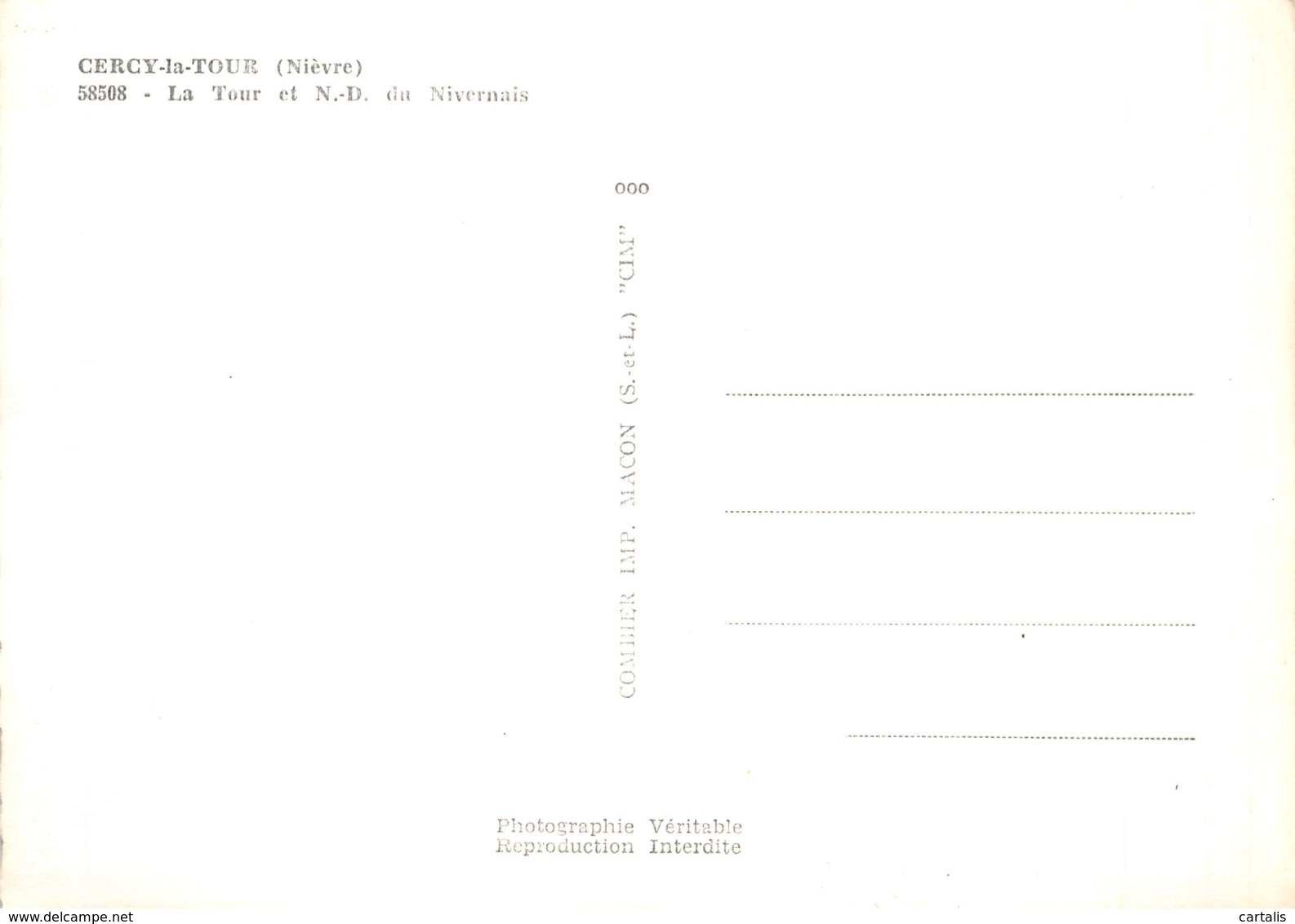 58-CERCY LA TOUR-N° 4452-A/0105 - Altri & Non Classificati