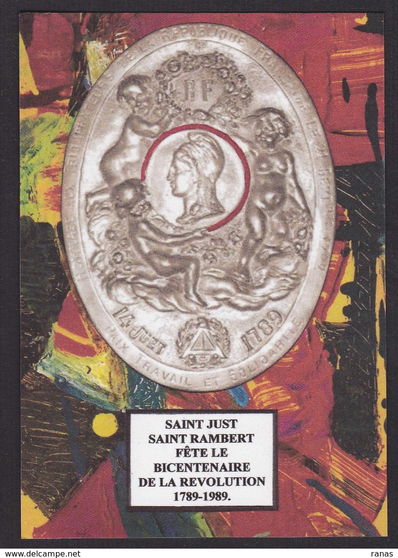 CPM Bicentenaire De La Révolution Tirage Limité Numéroté En 15 Exemplaires Saint Just Saint Rambert - Albi