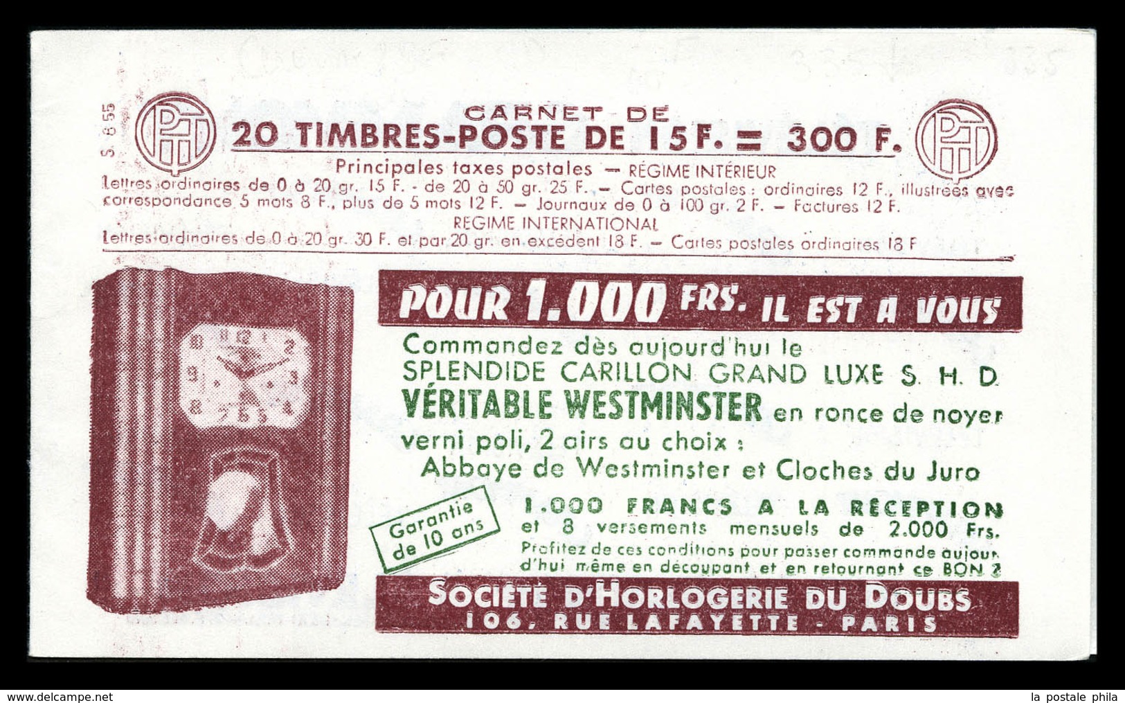 N°1011-C3, Série 8-55, HORLOGERIE DU DOUBS Et EU, Daté,TB  Qualité: ** - Altri & Non Classificati