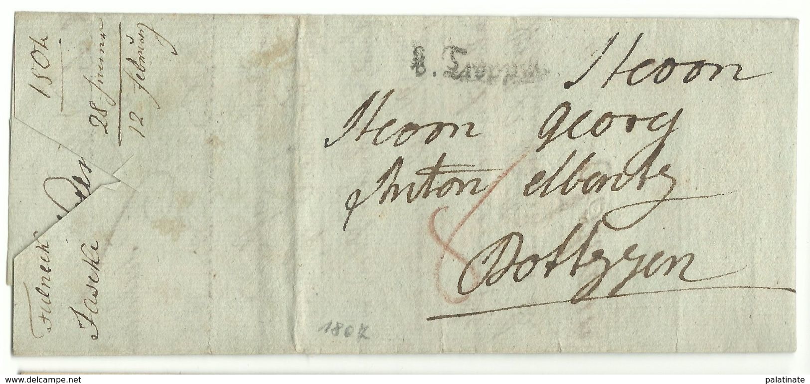 Troppau Opava Kompletter Falt-Brief 1804 Einzeiler "s.v. Troppau" Nach Bozen R! - ...-1850 Voorfilatelie