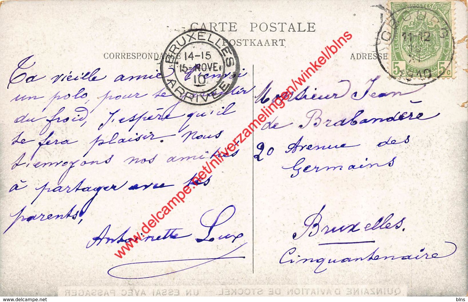 1910 - Quinzaine D'aviation De Stockel - Un Essai Avec Passager - St-Pieters-Woluwe - Woluwe-St-Pierre
