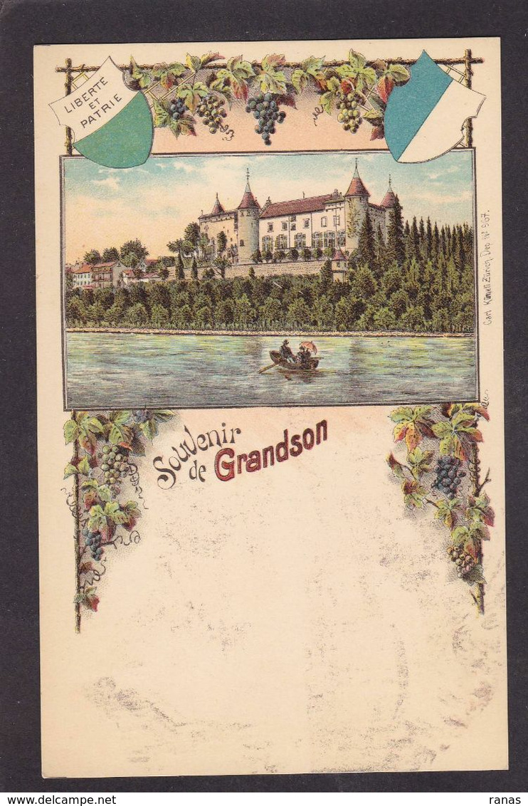 CPA Suisse Helvétia Schweiz Svizzera Non Circulé Litho Gruss Canton De Vaud Grandson - Grandson