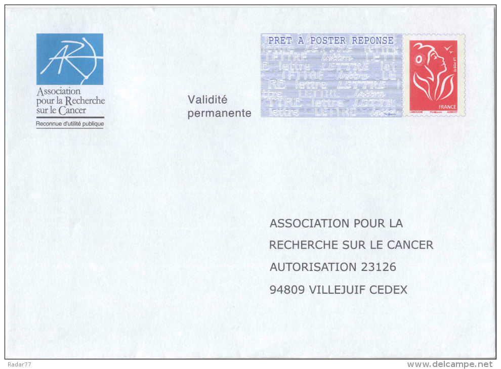 PAP REPONSE Lamouche Phil@poste Association Pour La Recherche Sur Le Cancer - Verso 06P447 - D/16 D 0906 à L'intérieur - Prêts-à-poster:Answer/Lamouche