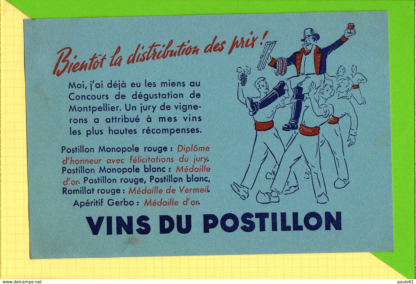 BUVARD & Blotting Paper : Vins Du Postillon Bleu - Liquore & Birra