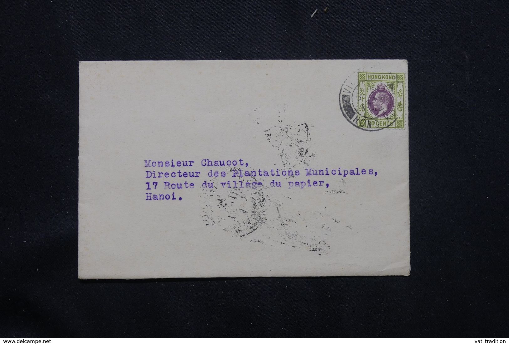 HONG KONG - Enveloppe Pour Hanoï ( Indochine Française ) En 1934 - L 65344 - Cartas & Documentos