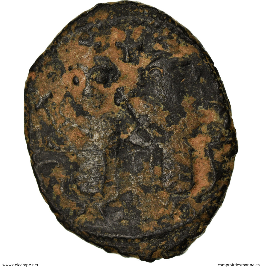 Monnaie, Arabo-Byzantines, Fals, 670s-680s, Ba'albakk, TB+, Bronze - Islamiche