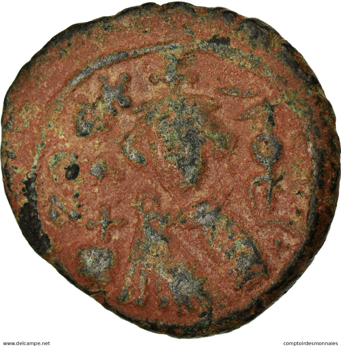 Monnaie, Arabo-Byzantines, Fals, 685-692, Hims (Emesa), TB+, Bronze - Islamiche