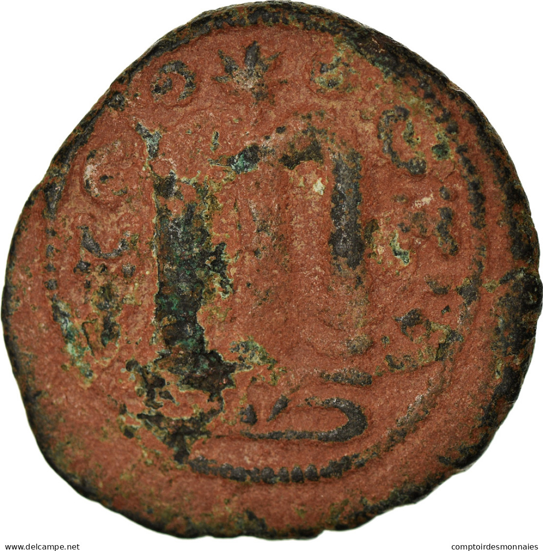 Monnaie, Arabo-Byzantines, Fals, 685-692, Hims (Emesa), TB+, Bronze - Islamic