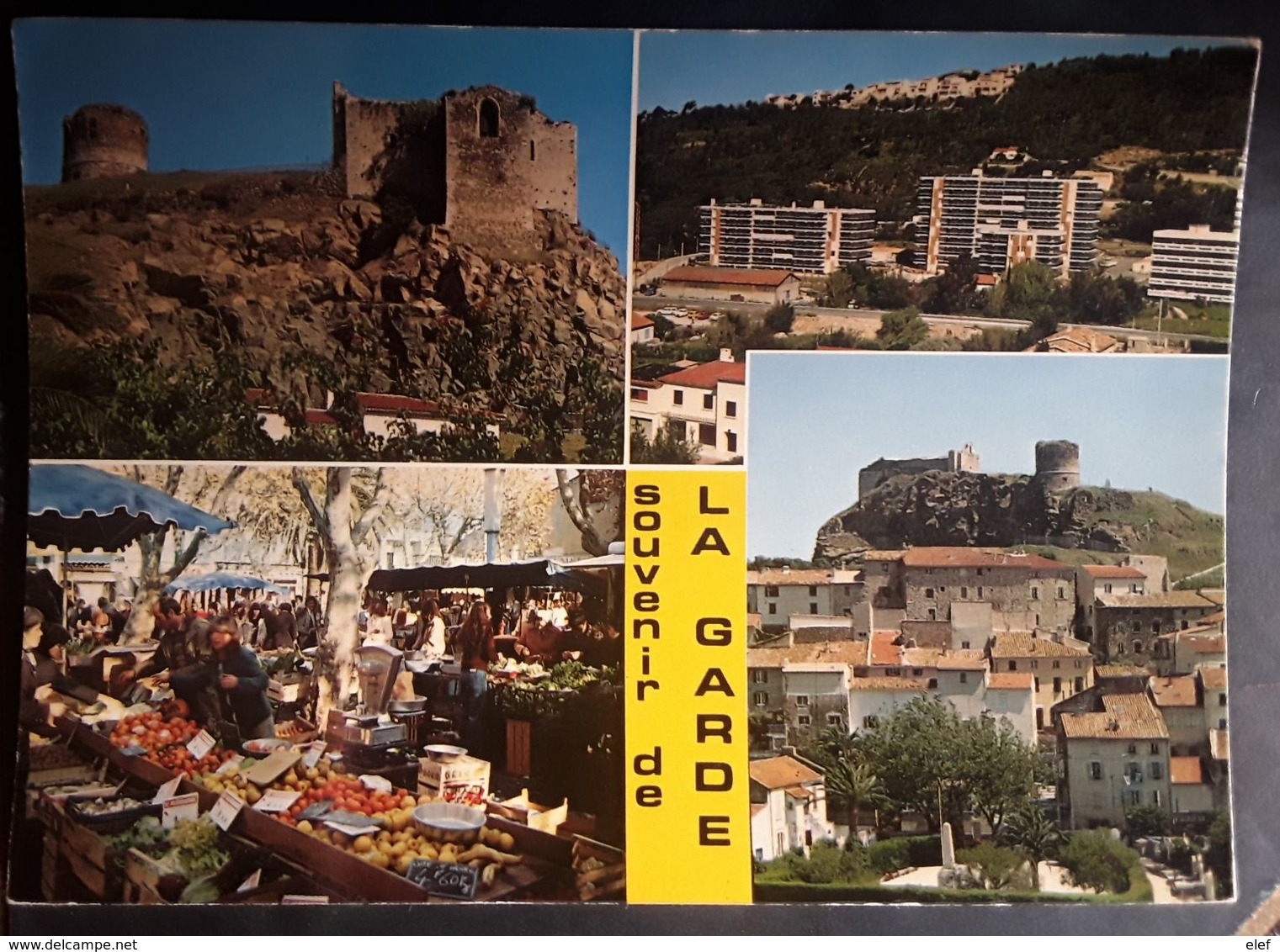 Souvenir De LA GARDE , Var, Multivues,  Le Château,  Vue Générale,  Le Marché , Les Nouveaux Immeubles,  TB - La Garde