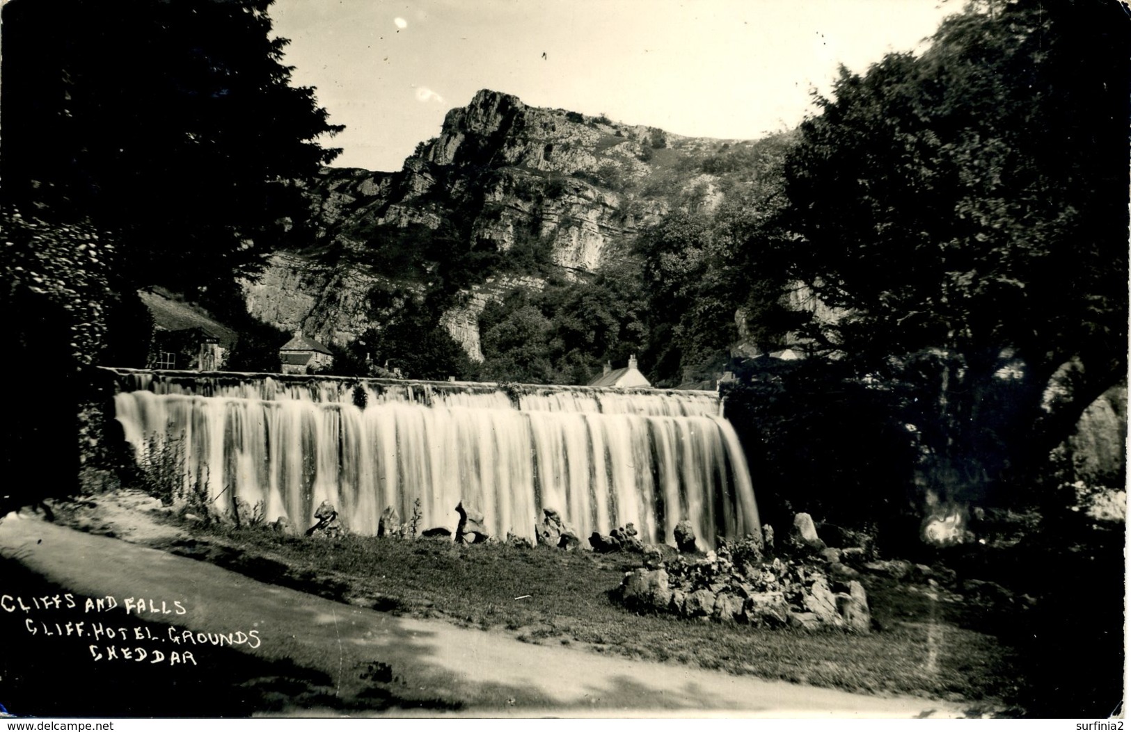 SOMERSET - CHEDDAR - CLIFFS AND FALLS, CLIFF HOTEL GROUNDS RP Som567 - Cheddar