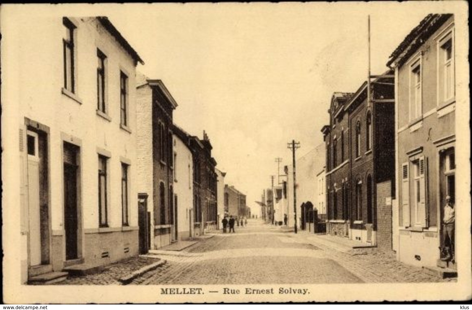 Mellet Les Bons Villers  Rue Ernest Solvay TRES RARE - Les Bons Villers