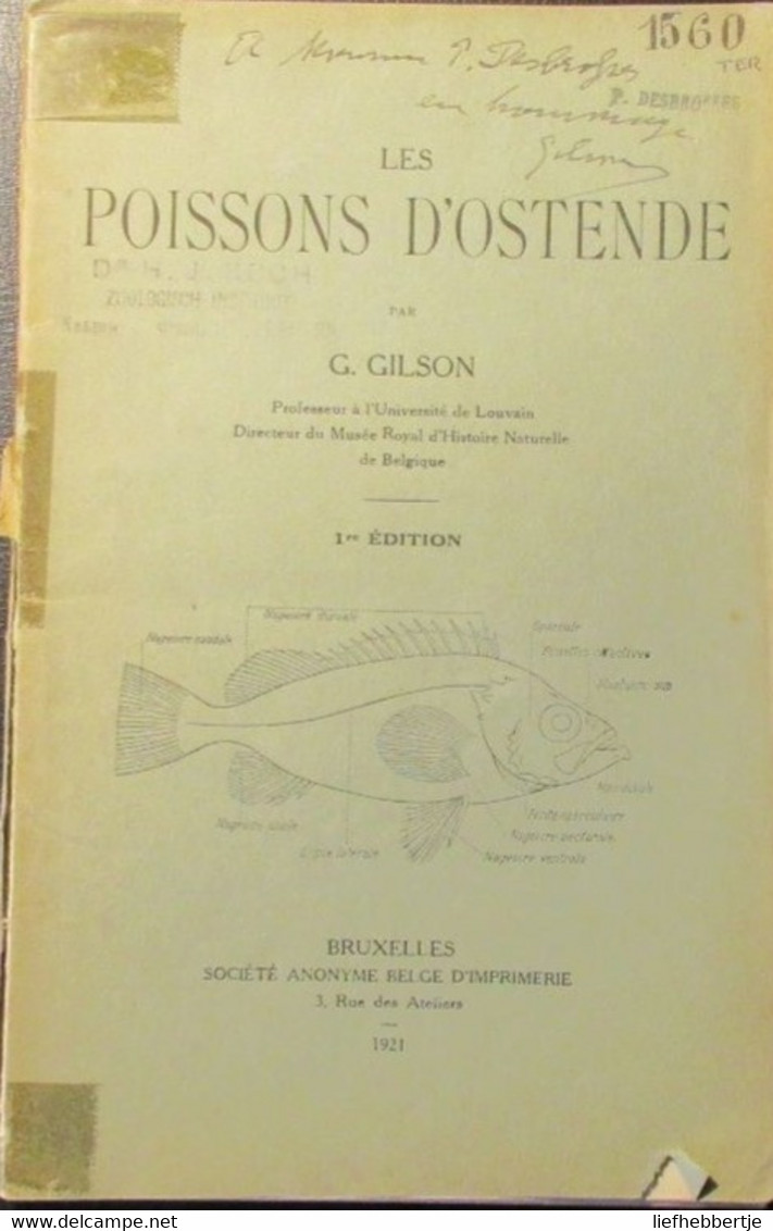 Les Poissons D' Ostende - Door G. Gilson  -  Oostende Visserij  Vissen Vissoorten Zeekust - Geschichte