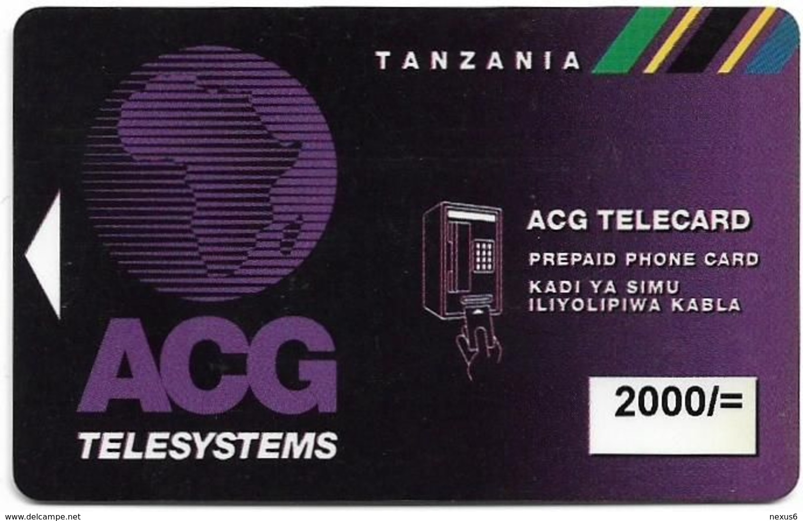 Tanzania - ACG Adesemi (Magnetic) - Big Logo, Call 926 On Reverse, 2.000Tsh, Used - Tanzania