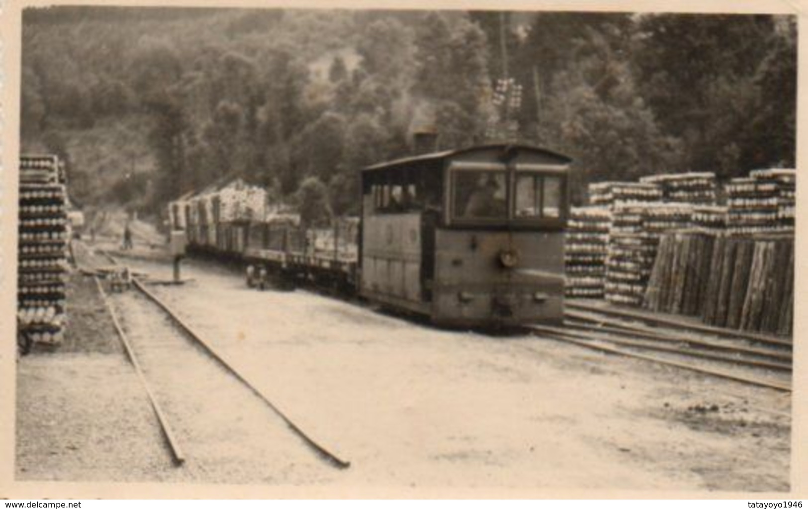 Houffalize Gare Pendant La Manoeuvre En 1953 Carte Photo Festonnée N'a Pas Circulé - Houffalize