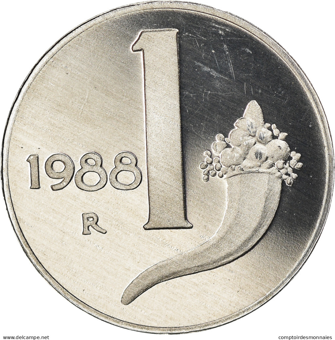 Monnaie, Italie, Lira, 1988, Rome, Proof, FDC, Aluminium, KM:91 - 1 Lire