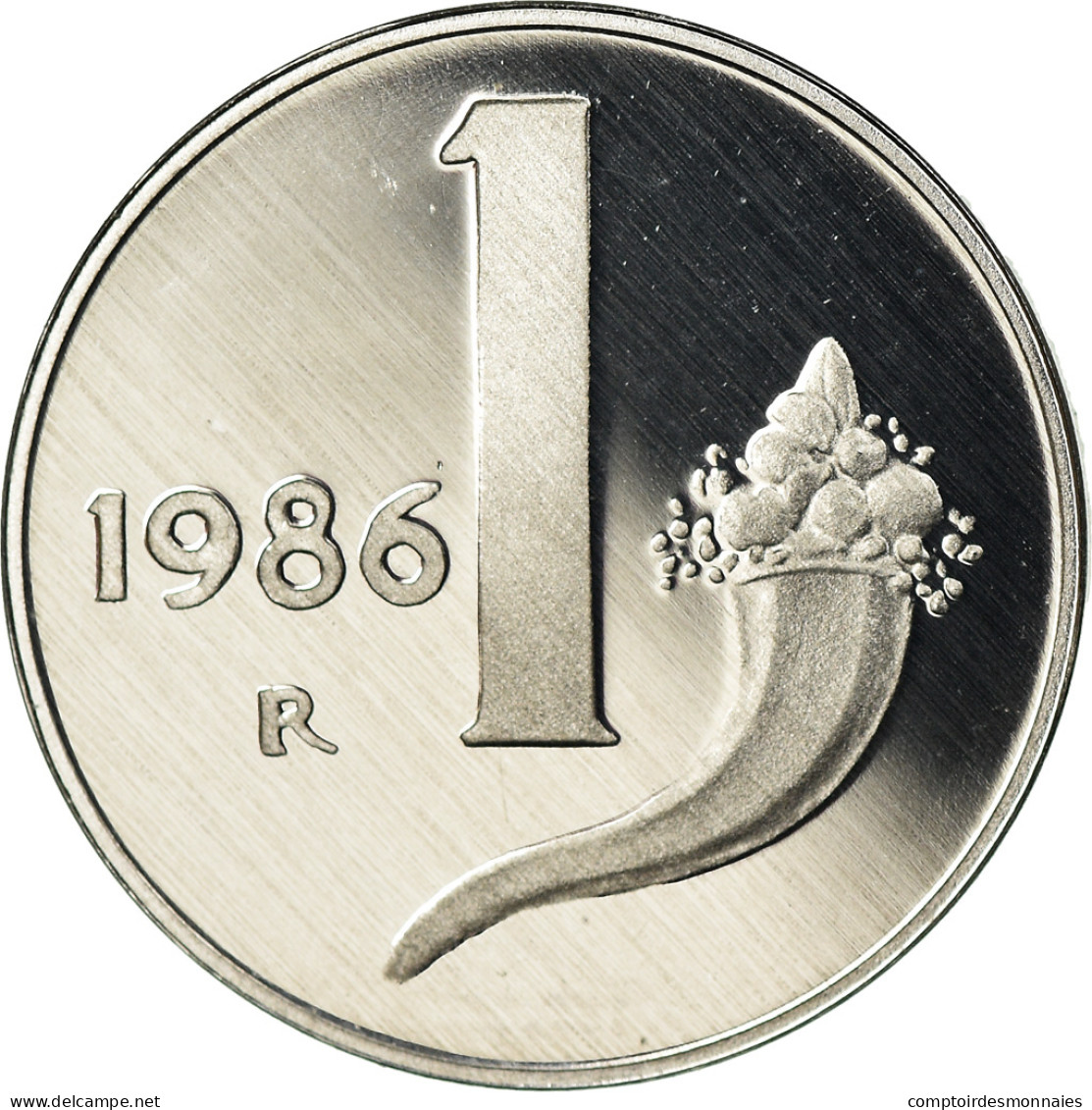Monnaie, Italie, Lira, 1986, Rome, Proof, FDC, Aluminium, KM:91 - 1 Lira