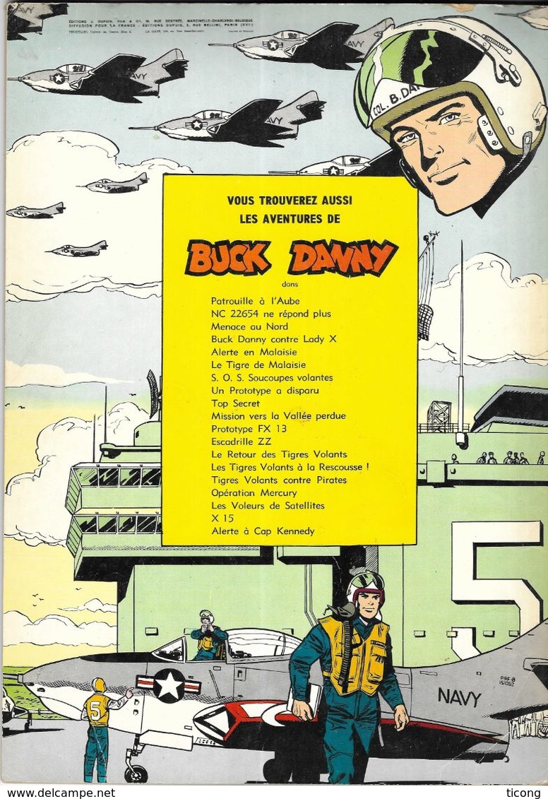 BD BUCK DANNY - TOP SECRET DE CHARLIER HUBINON   - RARE  EDITION BELGE DE 1966  ( VOIR LES SCANNERS ) - Buck Danny