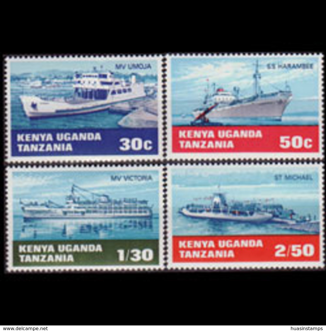 K.U.T. 1969 - Scott# 193-6 Water Transport Set Of 4 LH - Kenya, Uganda & Tanzania