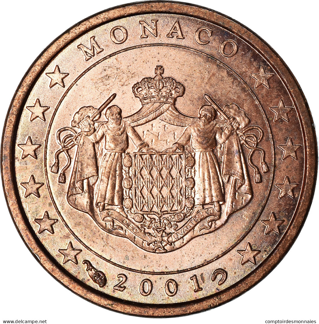 Monaco, Euro Cent, 2001, SUP, Copper Plated Steel, KM:167 - Monaco