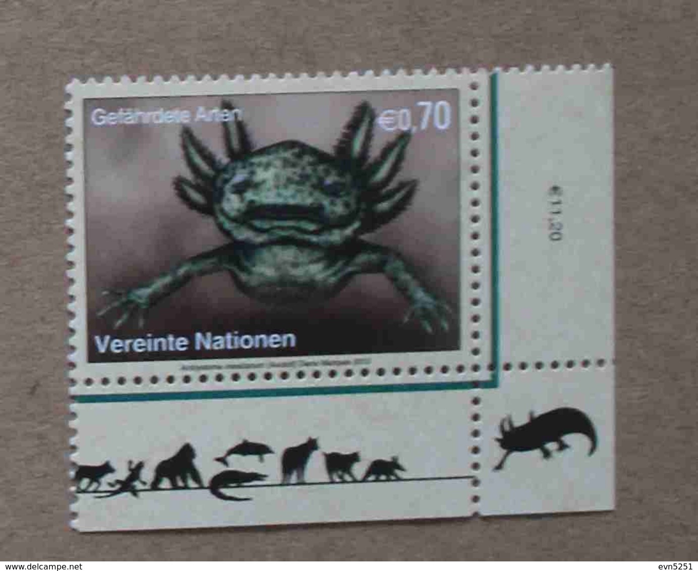 Vi12-01 : Nations-Unies (Vienne) / Protection De La Nature - Axolotl (Ambystoma Mexicanum) - Neufs