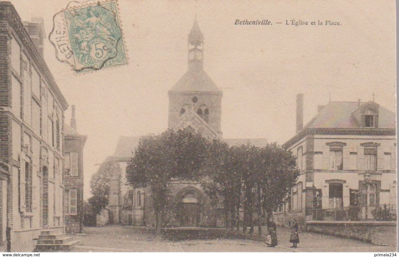 BETHENEVILLE -LA PLACE ET EGLISE - Bétheniville