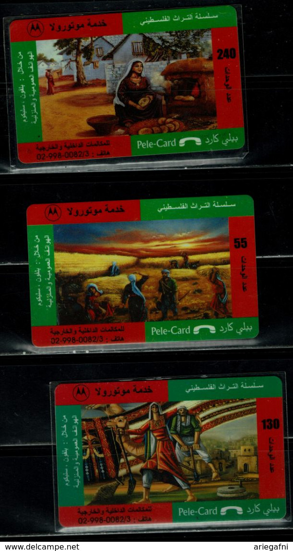 PALESTINE 1998 PRIVATE PHONECARD BABLE HISTORY SET OF 3 CARD MINT VF!! - Palestine