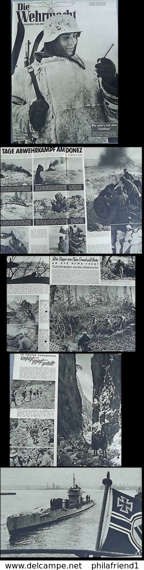 WW II Heft Illustriert : Die Wehrmacht,8. April 1942 Mit 16 Seiten ,Der Krieg Im Osten , Russlandfeldzug,Donetz, Krim - Covers & Documents