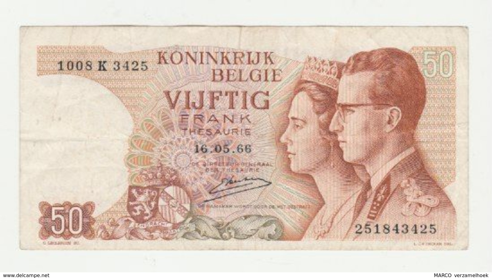 Used Banknote Belgie-belgique 50 Frank 1966 - Sonstige & Ohne Zuordnung