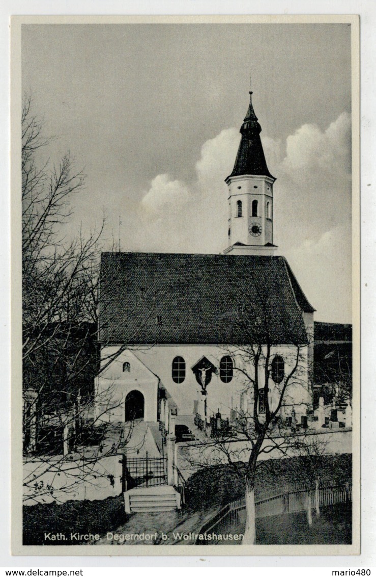 C.P.  PICCOLA    KATH. KIRCHE   DEGERNDORF  B.  WOLFRATSHAUSEN  2 SCAN   (VIAGGIATA) - Deggendorf